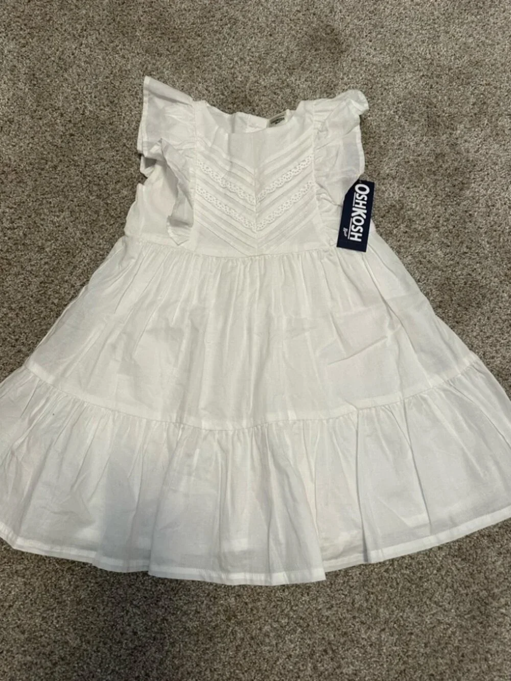 OshKosh B'gosh Ruffled White Dress‎
